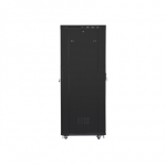 LANBERG 19" free-standing rack cabinet, 42U/800x1000 (flat pack) with glass door and LCD | FF01-8042-12BL | Black