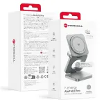 Forcell AluFold Pro 3in1 Qi 2.2 25W Ultra-Fast Wireless Desk Charger for iPhone and Samsung compatible with MagSafe, Apple Watch, Samsung Watch silver