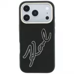 Case Karl Lagerfeld Smooth Big Resin Signature Logo for iPhone 18 Pro / iPhone 17 Pro black