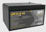 NPP Battery LiFePO4 12.8V 18Ah, BT, with T2 (F2) terminals