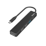 Hama USB-C hub, multi-port, 5 ports, 3x USB-A, USB-C, HDMI