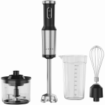 AENO Hand Blender, 1200W in Box, Black, Tiger Teeth Cutter, Whisk, Food Processor, Cup