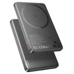 Hoco Q26 MagSafe Compatible Power Bank, 5000 mAh, QC PD 2A, 20W, Metal Gray