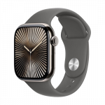 Watch Apple Watch Series 10 GPS + Cellular 46mm Natural Titanium Case with Sport Band M/L - Stone Grey