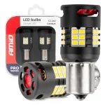Amio LED BULBS CANBUS PRO series 1156 BA15S P21W R10W R5W 24x3020 SMD FAN White 12V/24V -03721