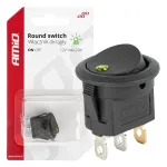 Amio Round switch with green light -03964