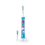 PHILIPS | Sonic Electric toothbrush | HX6322/04 | Rechargeable | For kids | 2 brush heads included | 2 brushing modes | Sonic technology | Aqua