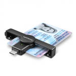 AXAGON Foldable Pocket USB-C Contact Smart/ID Card Reader | CRE-SMPC