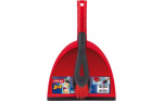 Vileda 141743 Dustpan/Dustpan Set, Black, Red Dust Pan  AND  Brush Set