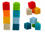 LEAN Toys Soft Educational Bath Blocks, 20 Pieces, Animal Shapes