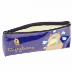 Lean School Pencil Case Kit Capybara Brushing Teeth Navy Blue 20 x 8.5 x 4