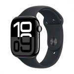 Watch Apple Watch Series 10 (2024) LTE 46mm Jet Black Aluminium Case with Sport Band - Black