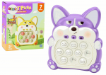 LEAN Toys Arcade Game Console Pop-It Lisek 7 Game Modes Purple
