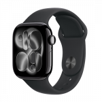 Watch Apple Watch Series 11 (2025) LTE 42mm Jet Black Aluminium Case with Sport Band S/M - Black