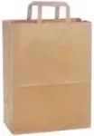 No brand Paper bags, 22 x 11 x 24 cm, with handle, brown, 125 pcs