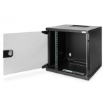 Digitus | Wall Mounting Cabinet | DN-10-06U-B | Black | IP protection class: IP20; Front door: Glass door, single opening; Cabinet type: Wall mounting cabinet; Depth: 300 mm; Load capacity: 30 kg