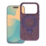 Case for iPhone 13 Quartz Circle Stand Mag Cover dark cherry