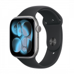 Watch Apple Watch Series 11 (2025) LTE 46mm Space Grey Aluminium Case with Black Sport Band M/L - Black