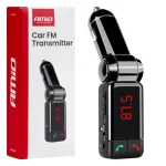 Amio Car FM Transmitter 2USB-A 12V 24V -04650