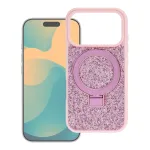 Case for iPhone 13 Quartz Circle Stand Mag Cover pink