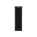 LANBERG 19" free-standing rack cabinet, 47U/800x1200 (flat pack) with glass door and LCD | FF01-8247-12BL | Black