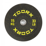 Weight plate TOORX Bumper Plate Crumb, 50 mm, 15 kg