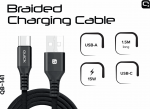 Quick QB-141 Braided USB / USB-C 1.5m