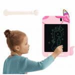 LEAN Toys Marker Drawing Board LCD Writing Tablet with Stylus, Unicorn Pink