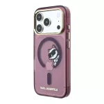 Karl Lagerfeld IML Choupette Peekaboo phone case with MagSafe support for iPhone 18 Pro red