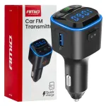 Amio Car FM Transmitter 1USB-A 2USB-C 12V 24V -04651