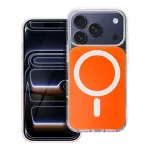 OEM Clear Fusion Mag phone case with MagSafe support for iPhone 16e | iPhone 17e orange