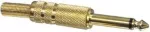 Goobay 6.3mm mono plug mount, gold plated