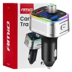 Amio Car FM Transmitter 1USB-C microSD 12V 24V -04652