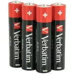Verbatim AAA Alkaline Batteries, LR03, 4-pack
