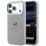 Case Karl Lagerfeld Point AND Choupette Sketch MagSafe for iPhone 18 Pro / 17 Pro Gray
