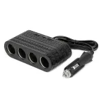 Amio Quadruple extension socket charger 2x USB A 1x USB C 12/24V 120W 80cm -04367