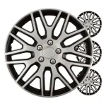 Versaco Car hubcaps 4pcs set Dakar black AND silver 14" COLOR BOX