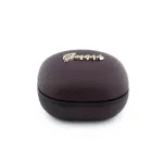 GUESS PU Grained Script Metal Logo ENC TWS Wireless Earphones Burgundy