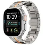 Tech-Protect STAINLESS APPLE WATCH 8 / 9 / 10 / 11 / 12 / SE / ULTRA (44 / 45 / 46 / 49 MM) TITANIUM/ORANGE
