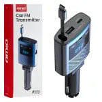 Amio Car FM Transmitter 1USB-A 1USB-C 12V 24V -04656