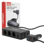 Amio Extension socket with charger 3xUSB-A USB-C QC 3.0 PD 3.0. 148W -04836