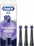 BRAUN Oral-B iO Radiant White 3-pack black replacement brush heads