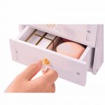 LEAN Toys Mini dressing table makeup mirror with drawer, wood, white