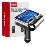 Amio Car FM transmitter with remote 2USB-A 12V 24V AMIO-04657