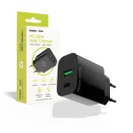 MOBILE ORIGIN PD20W Wall Charger MO12, black 1 USB-A + 1 USB-C