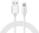 Savio USB-A to Lightning 1m, White, 2.4A