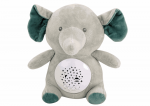 LEAN Toys Teddy Bear, Elephant, Sleeping Melodies, Light, Star Projector, Gray