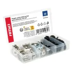 Amio Plastic and metal screw and mounting clip set 16 mm 22 mm, 60 pcs. -05034