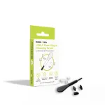 MOBILE ORIGIN USB-C Dust Plug AND Cleaning Brush CL1 Black/Clear for iPhone/Android