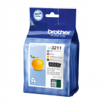 BROTHER Cartridge Value Pack | LC3211VAL | Ink Cartridge | Black, Yellow, Cyan, Magenta